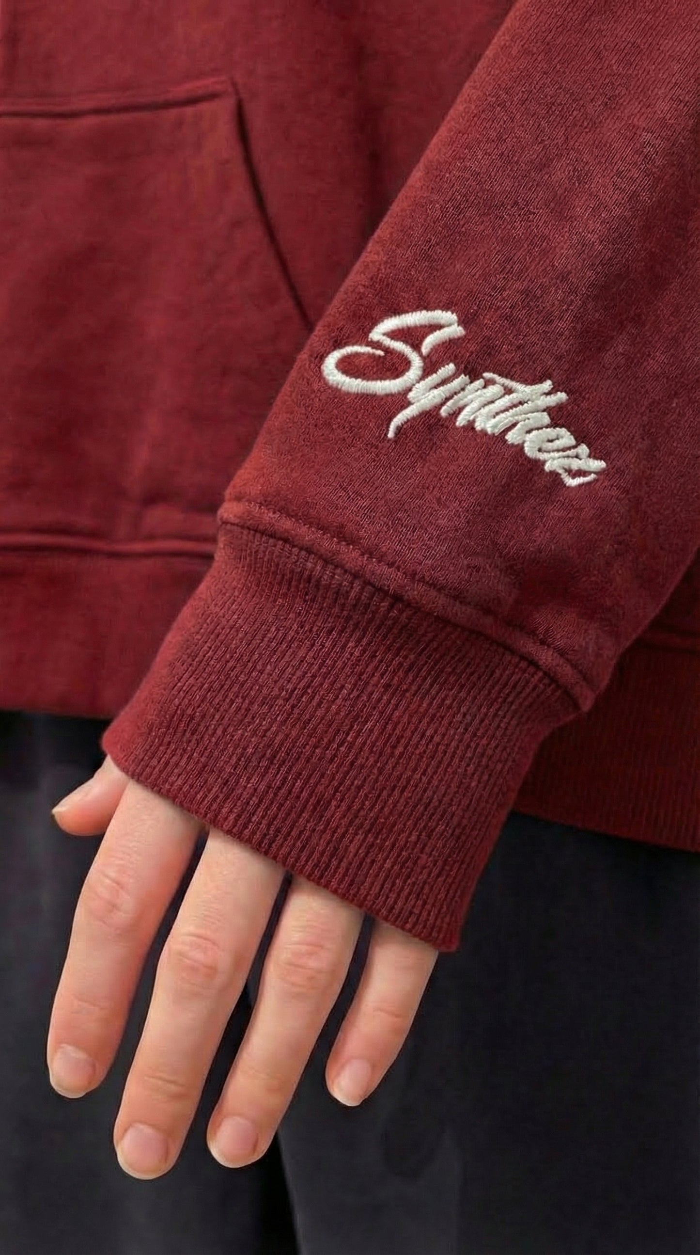 BASIC ZIPPER WINE RED