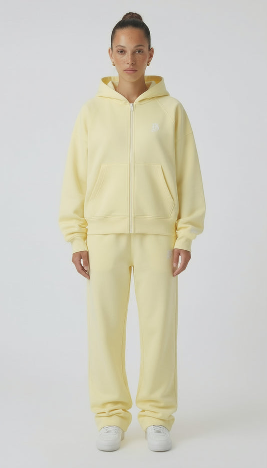 BASIC ZIPPER BEIGE/YELLOW