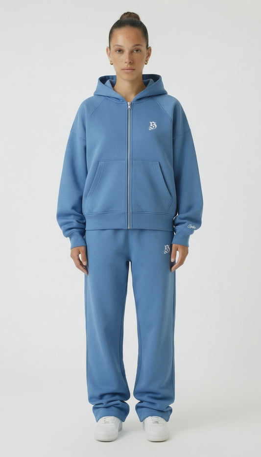 BASIC ZIPPER LIGHT BLUE
