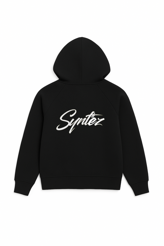 ZIP HOODIE SYNTHEZ RUBBER PATCH BLACK