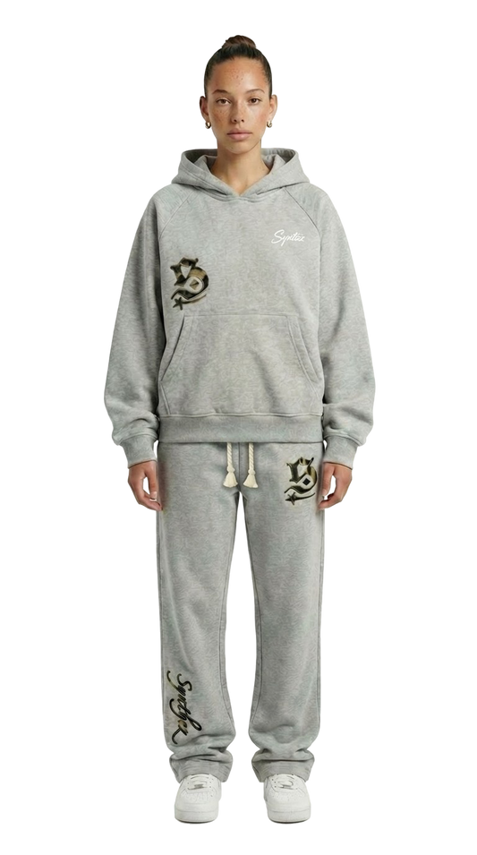 CAMOUFLAGE TRACKSUIT BUNDLE GREY (JOGGER + HOODIE)