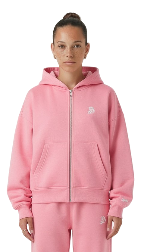 Tracksuit basic pink für Frauen mit Zipper