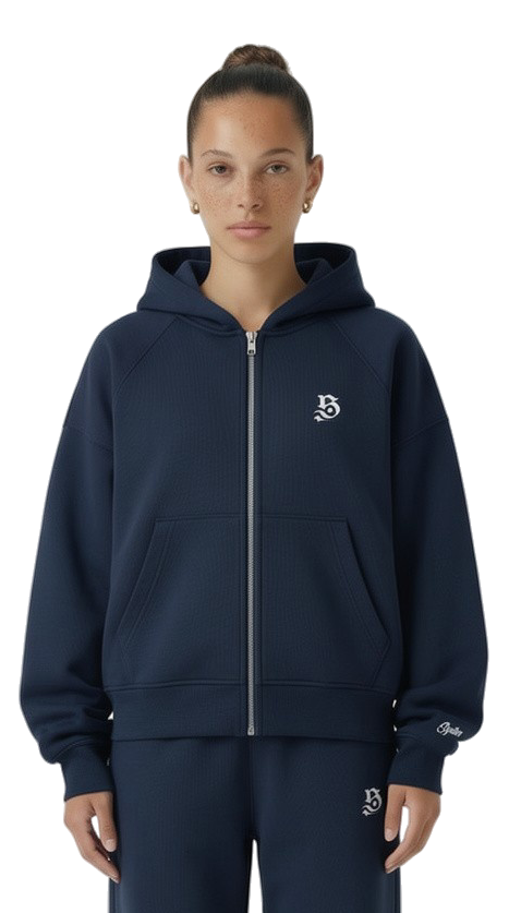 basic zipper navy blue für Frauen
