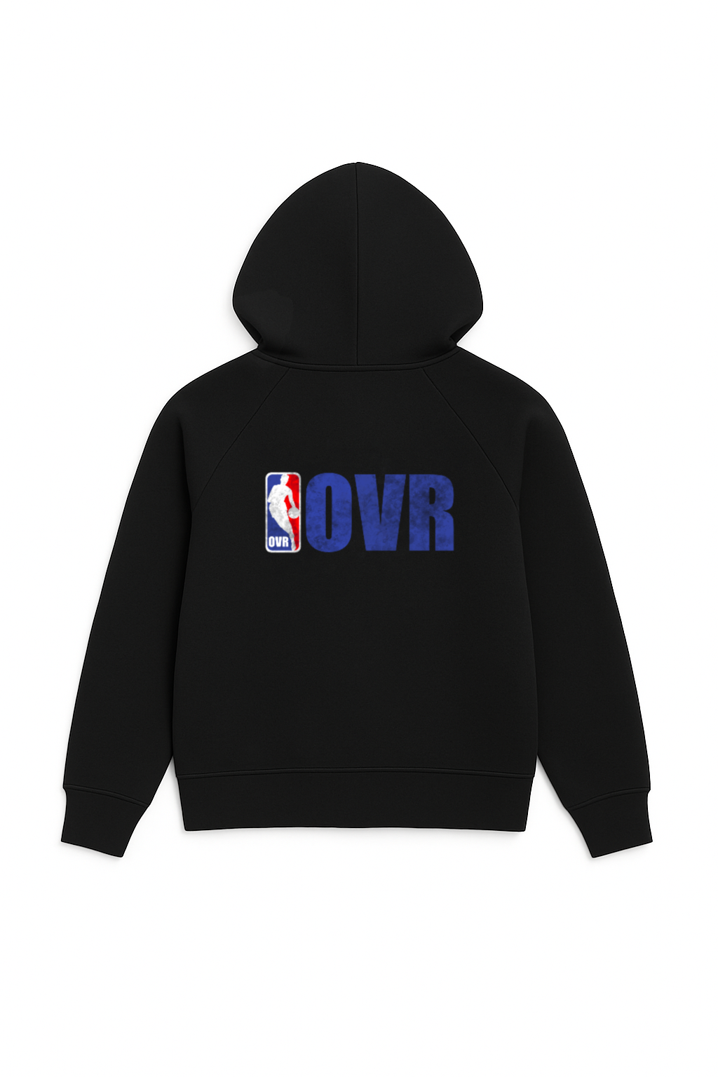 Schwarzer Streetwear College Zip Hoodie mit Backprint