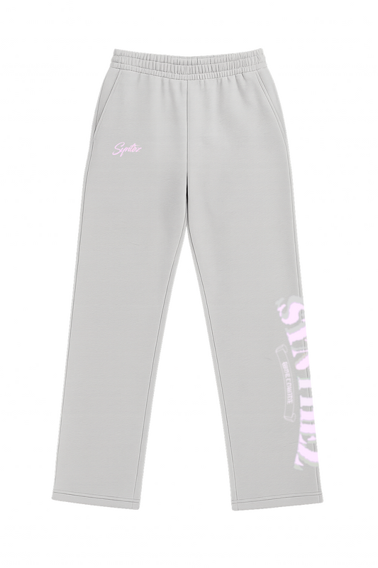 Jogger grau mit Synthez Print für Damen und Herren