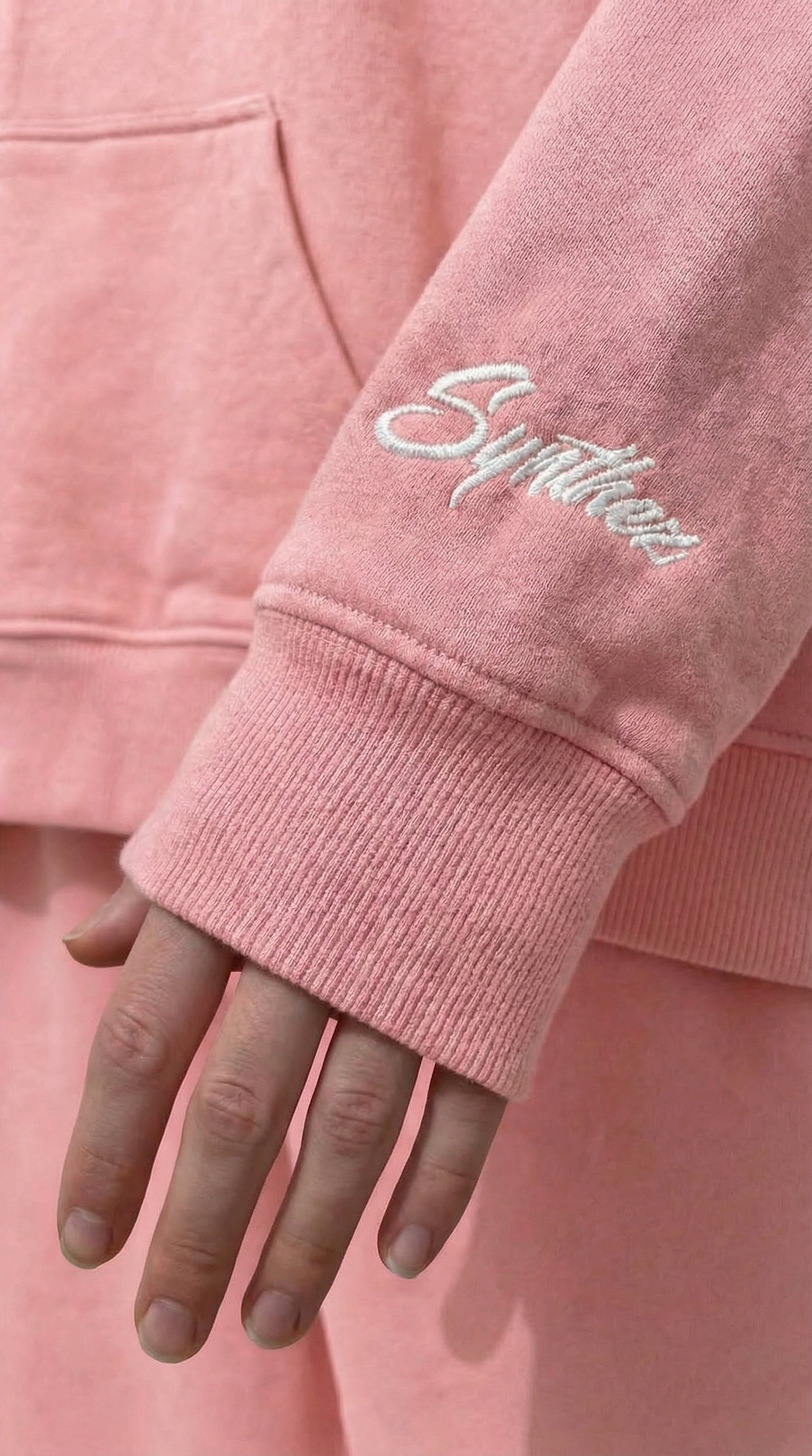 Tracksuit basic pink mit hochwertiger Synthez Stickerei