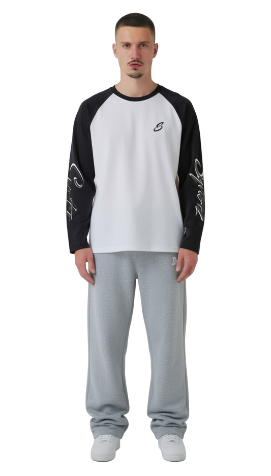 Longsleeve schwarz für Herren relaxed fit