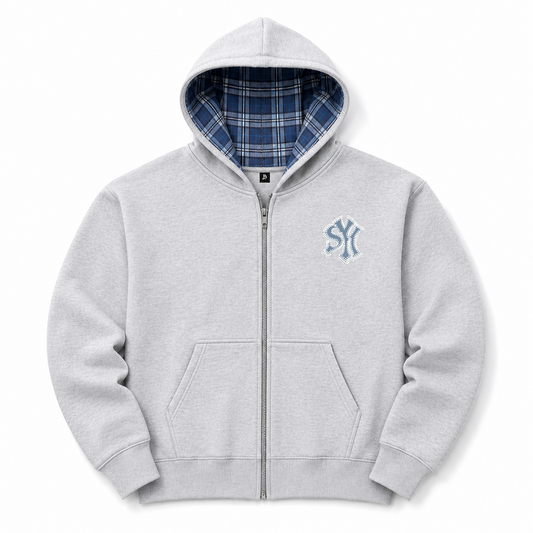 KARO ZIPPER GREY/BLUE