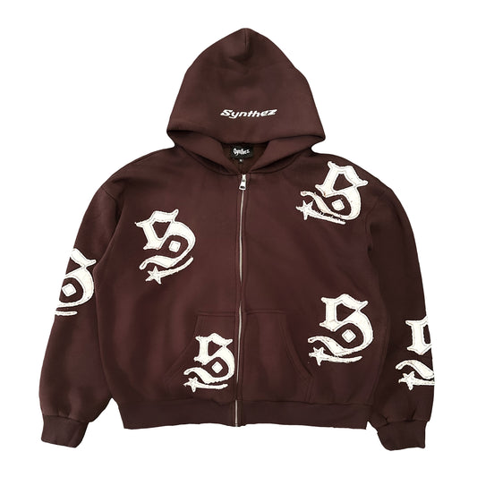 PATCH ZIPPER BROWN