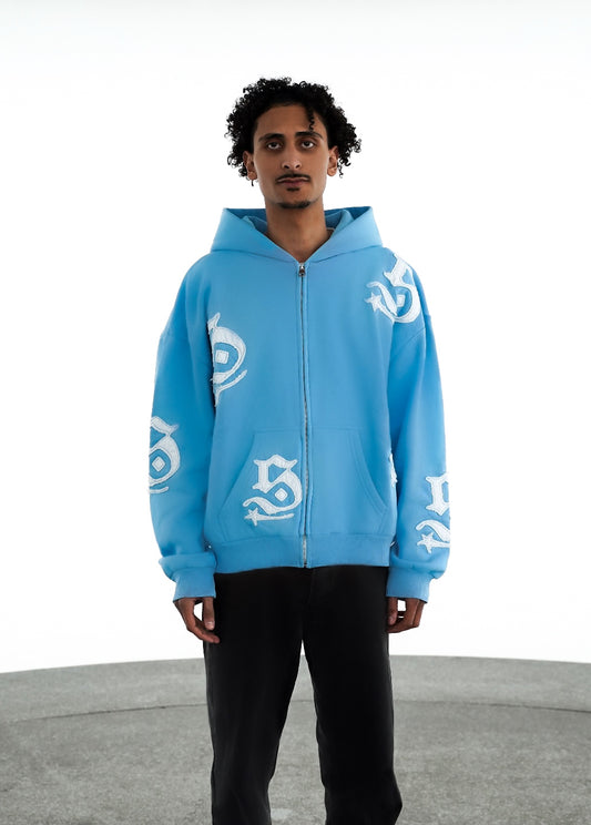 PATCH ZIPPER BLUE