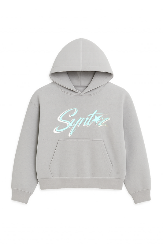 HOODIE SYNTHEZ LOGO GREY/TIFFANY