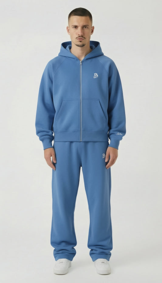 BASIC ZIPPER LIGHT BLUE