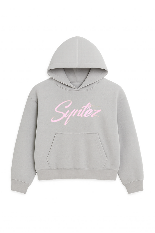 HOODIE SYNTHEZ LOGO GREY/PINK
