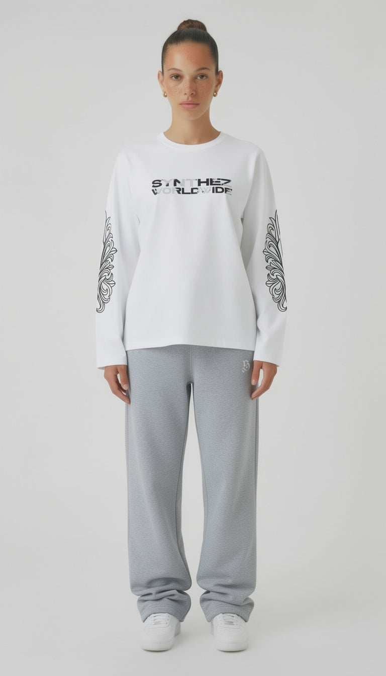 LONGSLEEVE WORLDWIDE WHITE