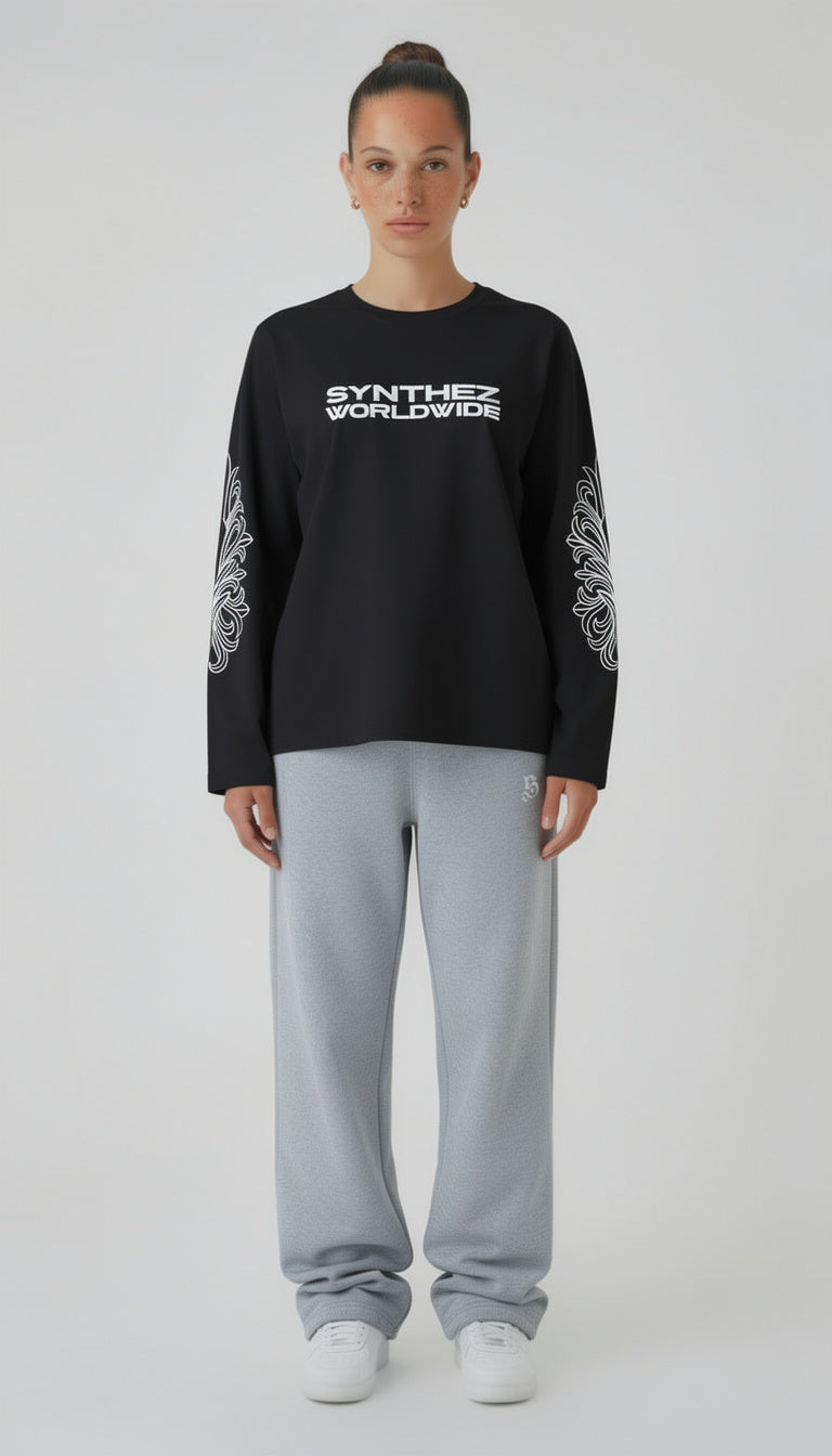 LONGSLEEVE WORLDWIDE BLACK