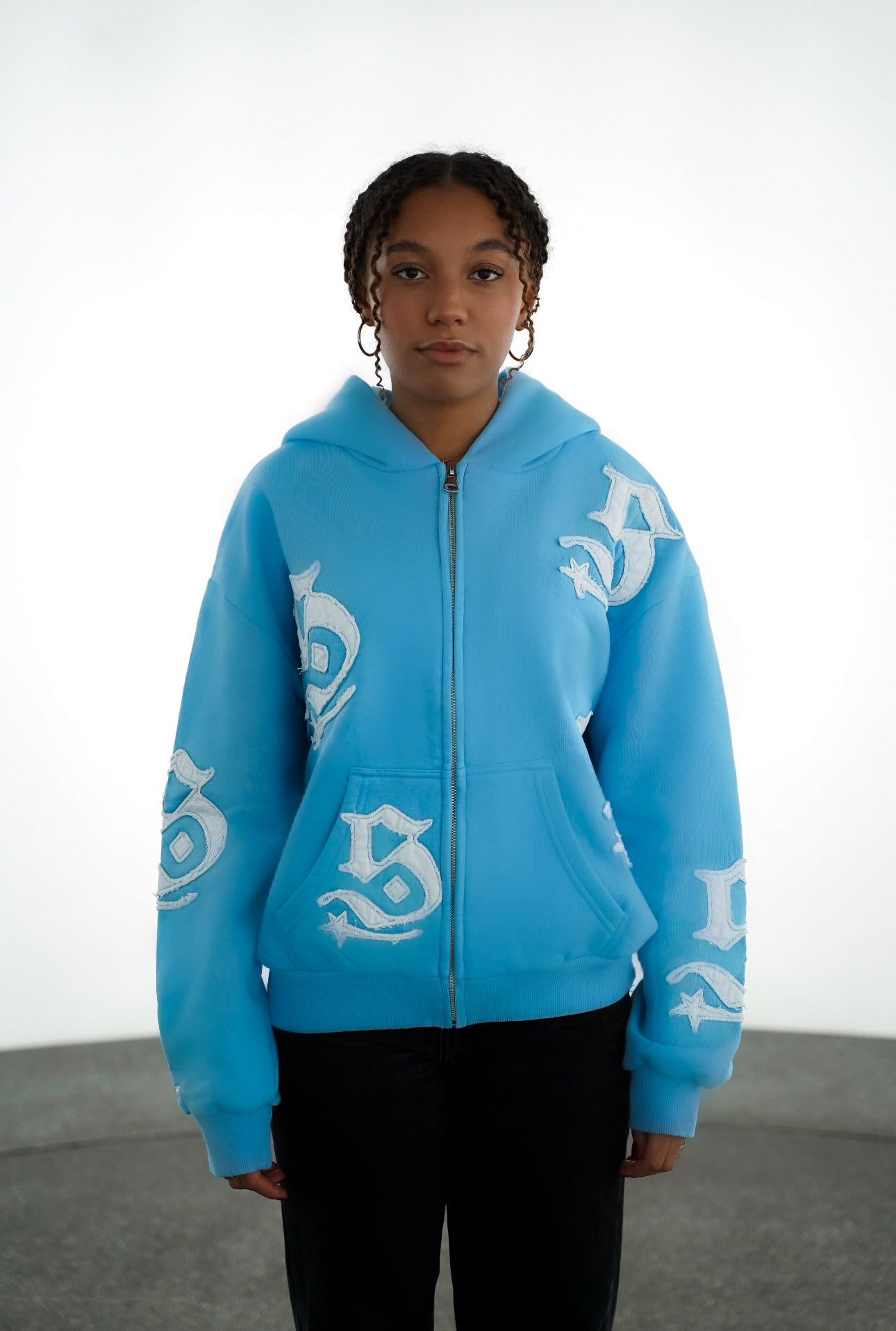 PATCH ZIPPER BLUE