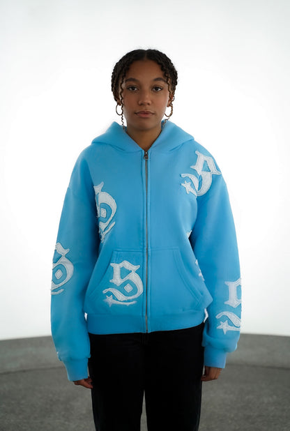 PATCH ZIPPER BLUE