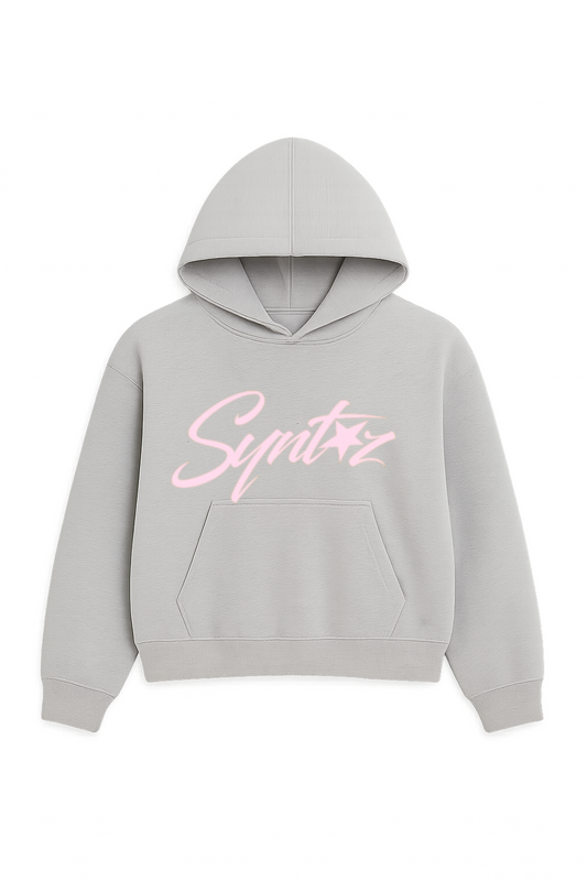 HOODIE SYNTHEZ LOGO GREY/PINK