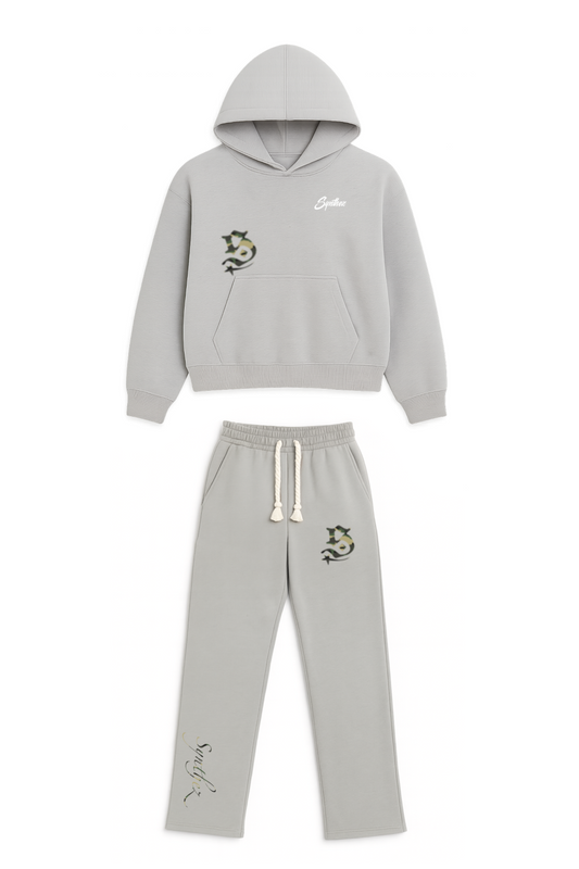 CAMOUFLAGE TRACKSUIT BUNDLE GREY (JOGGER + HOODIE)