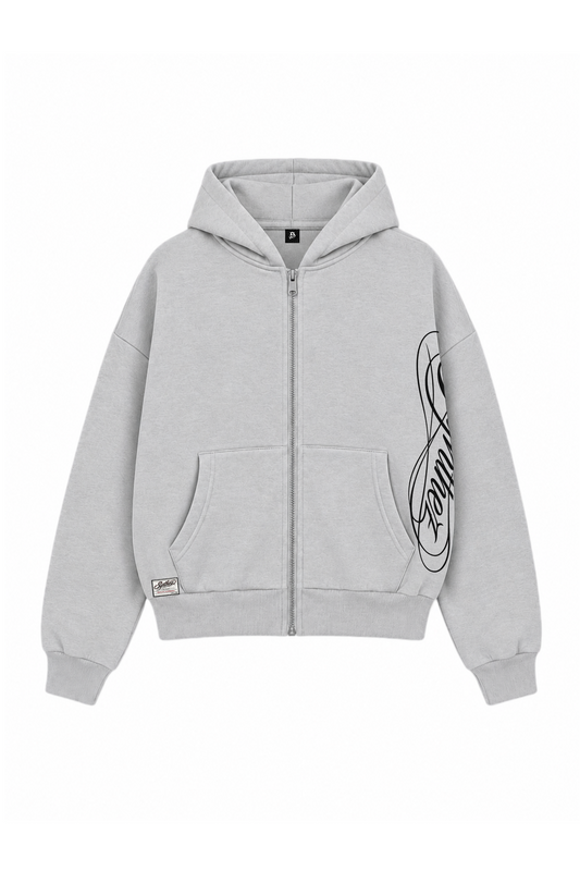 GRAVITY ZIP HOODIE GREY