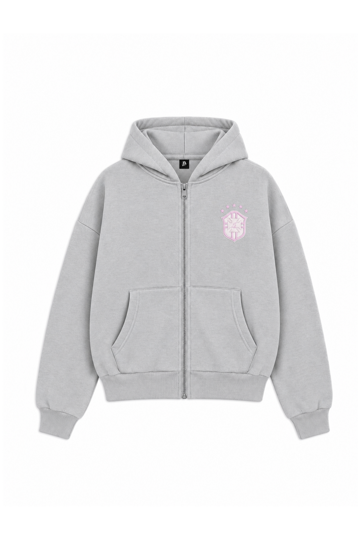 BRAZIL ZIP HOODIE GREY