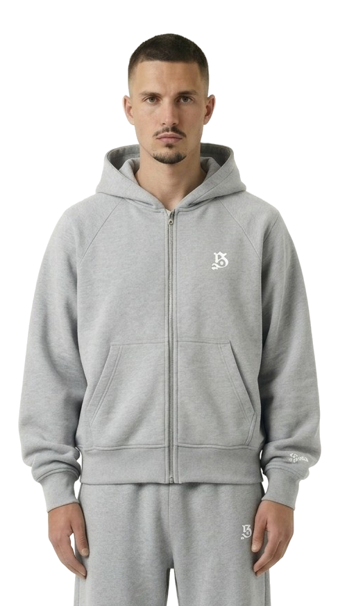 Basic Zipper grau für Männer