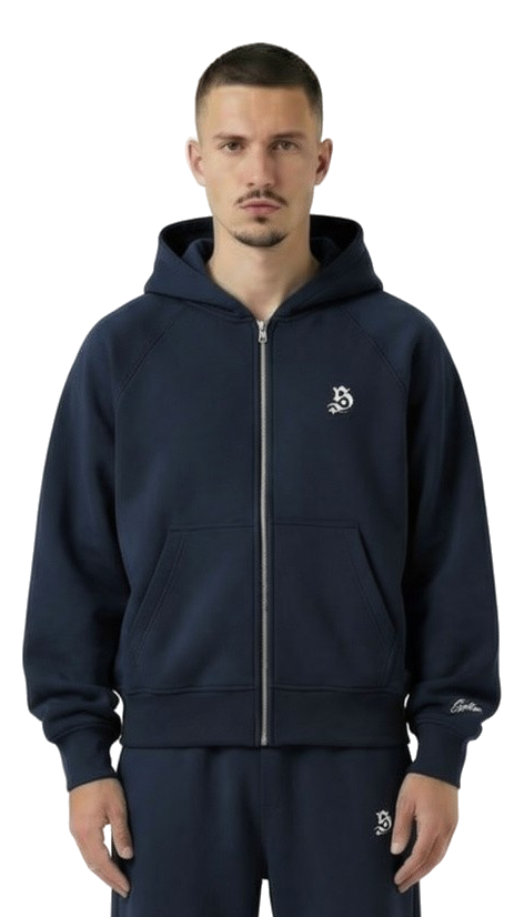 Basic Zipper navy blue für Männer