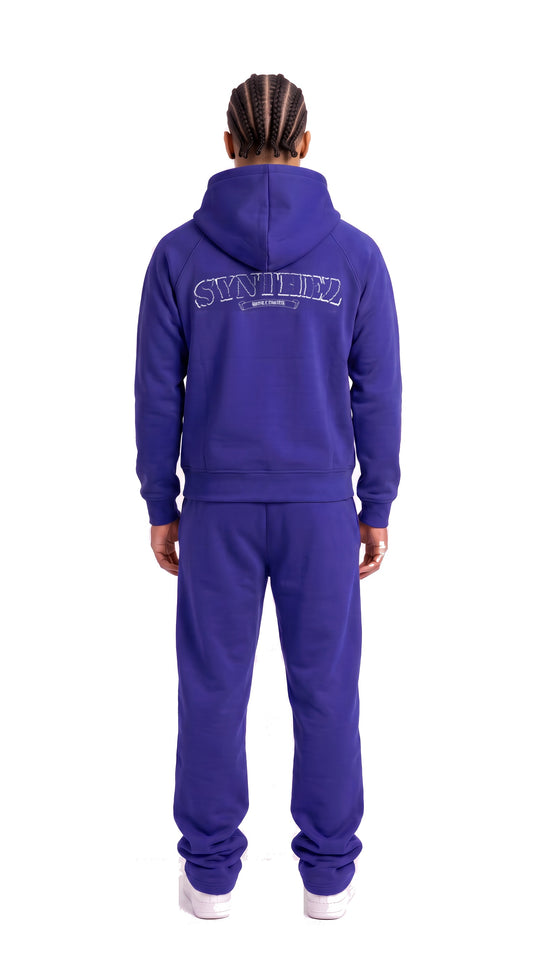 Chrome Tracksuit Blau am Model, hinten