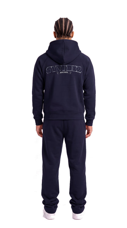 Chrome Tracksuit Navy Blue komplett, hinten