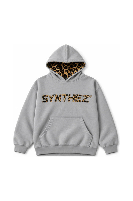 Leopard Hoodie Grey