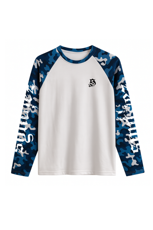 Longsleeve camouflage blau unisex streetwear relaxed fit
