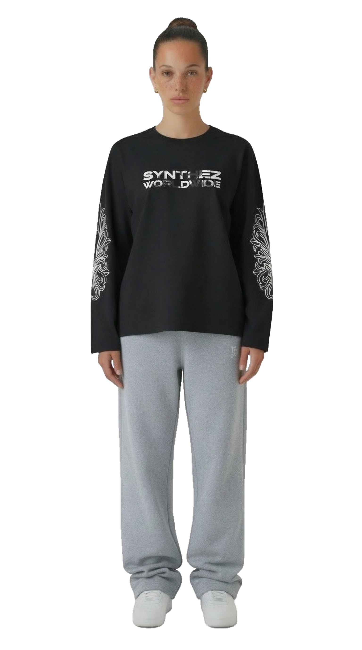 Longsleeve schwarz worldwide streetwear drop für Frauen