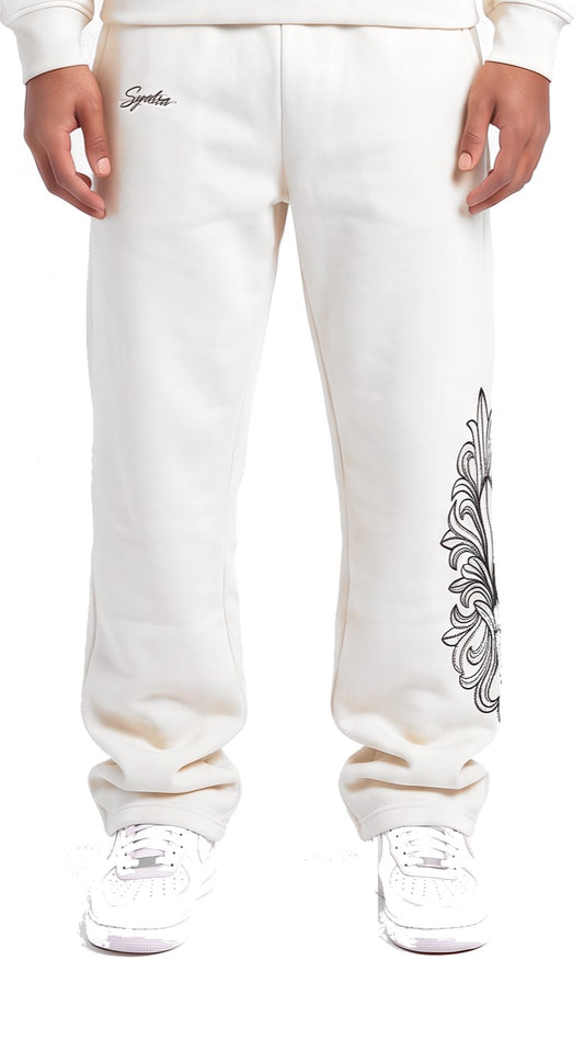 Jogger Worldwide Cream am Model, Frontansicht